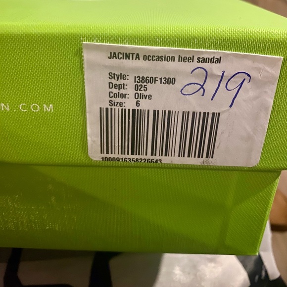 Sam Edelman Green Heels with Feather Detail